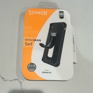 NWT Scooch Wingman 5in1 Phone Case Accessory - Black/Orange